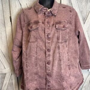 Chic Mauve Denim Jacket